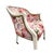 Traditional Vintage White Frame Armchair With Floral Upholstery For Sale - Image 3 of 9