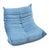 Togo Lounge Chair in Light Blue Corduroy by Michel Ducaroy for Ligne Roset For Sale - Image 5 of 10