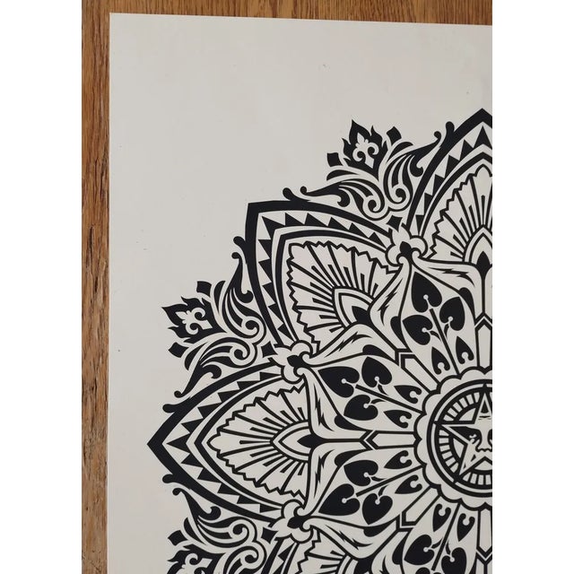 Shepard Fairey (Obey), Mandala Ornament Black, Screenprint For Sale - Image 7 of 8