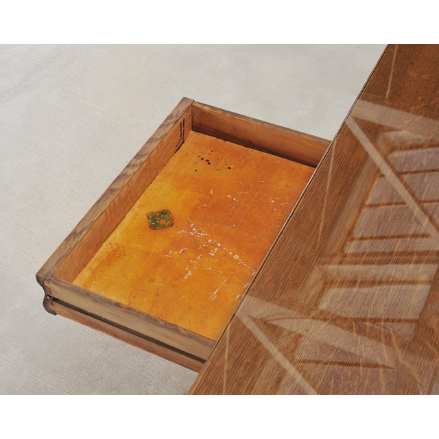 Brown American Empire Oak Library Table From "And Just Like That…" For Sale - Image 8 of 18