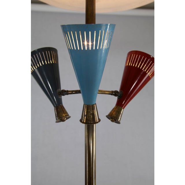 Metal Italian Floor Lamp with Lacquered Aluminum, 1950s For Sale - Image 7 of 18