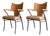 Mid-Century Bentwood Armchairs | Tubular Steel Frame, Neutral Upholstery (Per Chair) For Sale