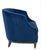 Custom Furniture Builders Tufted, Barrel-Style Armchair Upholstered in a Royal Blue Velvet Fabric For Sale - Image 4 of 4