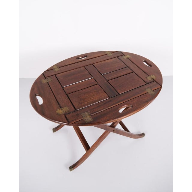 1940s Butler Table in Mahogany with Brass Fittings, 1940s For Sale - Image 5 of 11
