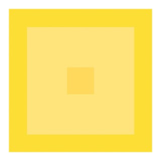 Minimal Geometric Color Study Print in Lemon Yellow - 36" X 36" Unframed For Sale