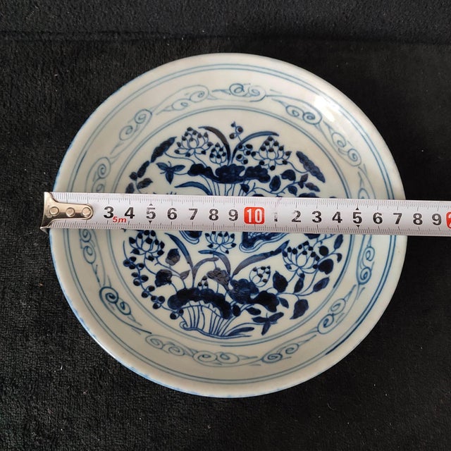 Chinese Ceramic Plate,Guangxu Marked Blue and White Porcelain Plate Hand Painted Mandarin Ducks Pattern For Sale - Image 11 of 11