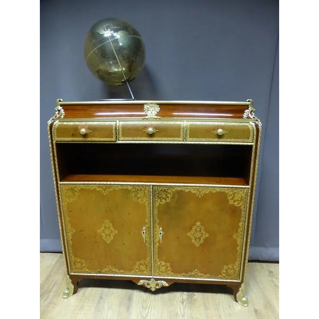 Louis XV Style French Mahogany Sideboard from Chaleyssin, 1950s For Sale - Image 11 of 11