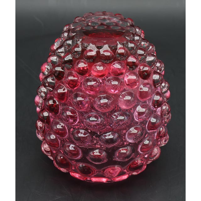 Extraordinary Pink Barovier E Toso Bugnato Vase For Sale - Image 4 of 12