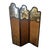 Antique Art Nouveau French Style Three Panel Dressing Screen With 3 Glass Panels For Sale