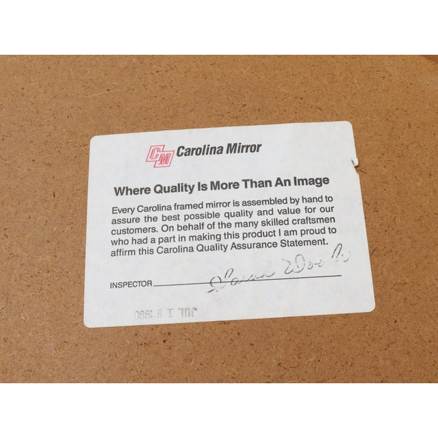 Vintage Carolina Mirror Company Palm Frond Wall Mirror For Sale - Image 10 of 10