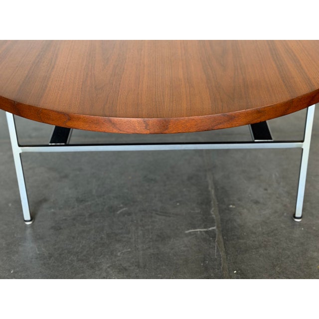 Brown 1950s George Nelson for Herman Miller Coffee Table - Model 5756 - Walnut + Aluminum For Sale - Image 8 of 12