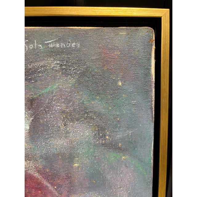 Vintage Contemporary Abstract Oil Painting Marion De Sola Mendes For Sale - Image 9 of 10
