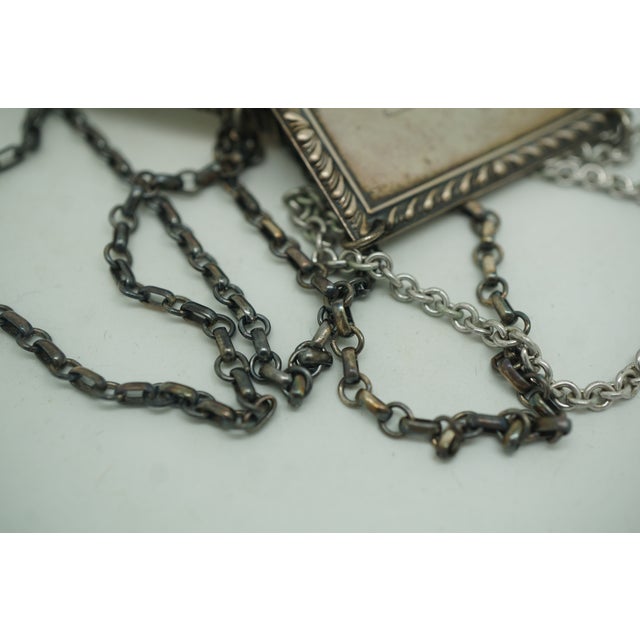 Silver Antique Sterling Silver Bourbon Scotch Sherry Rye Liquor Decanter Labels 50g - Set of 4 For Sale - Image 8 of 12