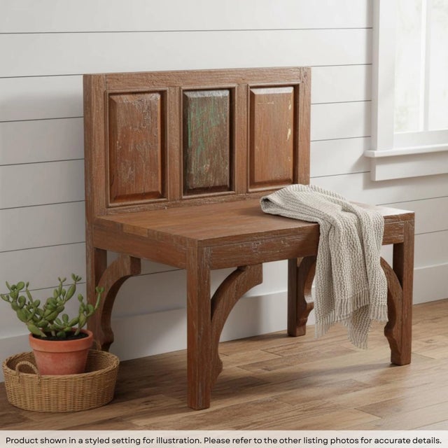 Step into a world where heritage meets home with our exquisite Reclaimed Teak Wood Entry Bench. This one-of-a-kind wooden...