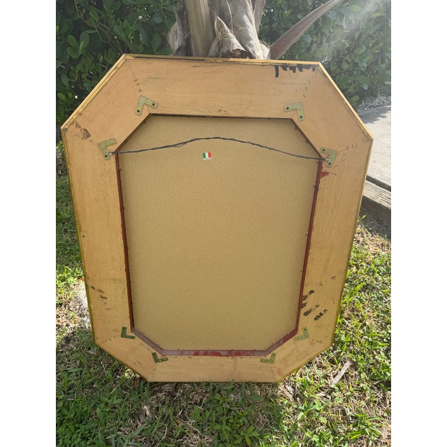 Vintage Italian Carved Fruit & Foliage Octagonal Mirror For Sale - Image 11 of 12