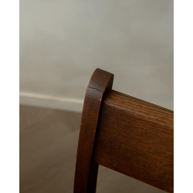 Dutch Art Deco Oak and Rush Armchair, 1920s For Sale - Image 15 of 17