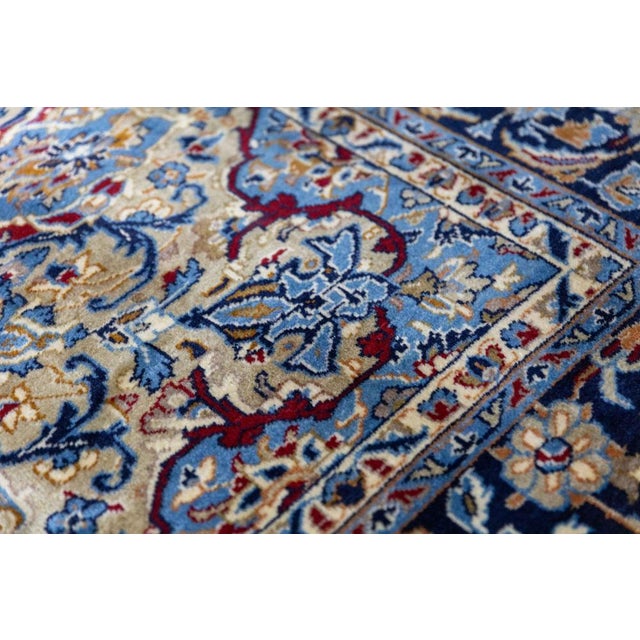 Middle Eastern Hand-Knotted Kashan Isfahan Najafabad Rug For Sale - Image 11 of 17