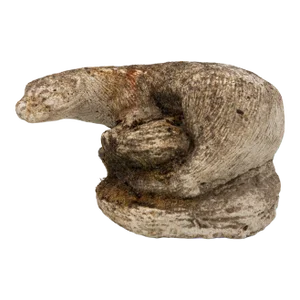 Reconstituted Stone Otter Garden Ornament, French Mid 20th C.