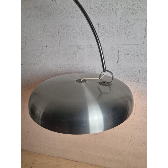 Metal Arc Floor Lamp attributed to Pirro Cuniberti for Sirrah, 1970s For Sale - Image 11 of 13