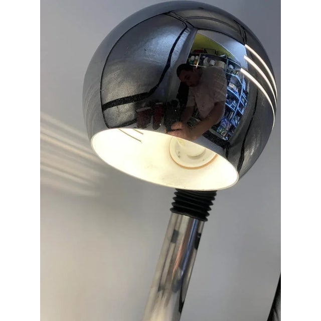 1970s Space-Age Italian Table Lamp in Chrome-Plated, 1970s For Sale - Image 5 of 13