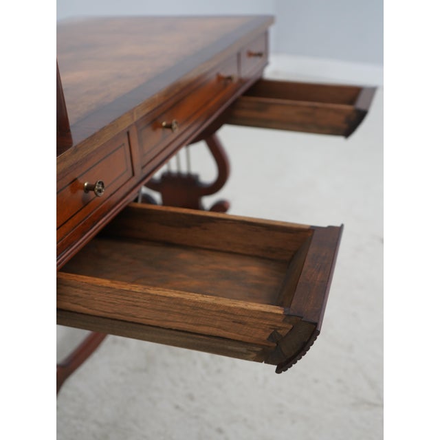 1950s Vintage Regency Style Writing Table Desk For Sale - Image 5 of 18