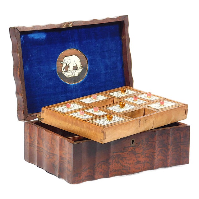 19th C. Anglo-Ceylon Sewing Box, Coromandel Wood For Sale