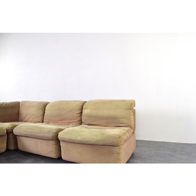 Beige Mid-Century Modern Modular Corner Sofa from Rolf Benz, 1970s, Set of 4 For Sale - Image 8 of 14