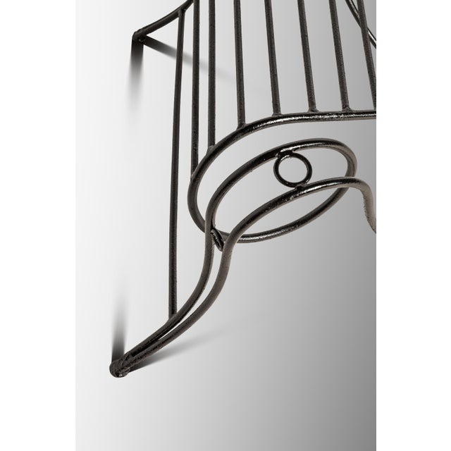Set of Two ( 2 ) Oversized Wrought Iron Sculptural "Spine Chairs" in the Manner of Andre Dubreuil, United States, C. 1980s For Sale - Image 11 of 18