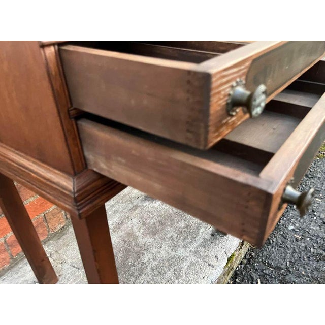 Antique Two Drawers Spool Chest on Stand. For Sale - Image 9 of 12