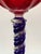Set of Three Modern Murano Glass Goblets, Blue, Red and Amethys - Set of 3 For Sale - Image 4 of 13