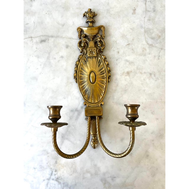 19th Century French Brass Wall Candle Sconce Chairish
