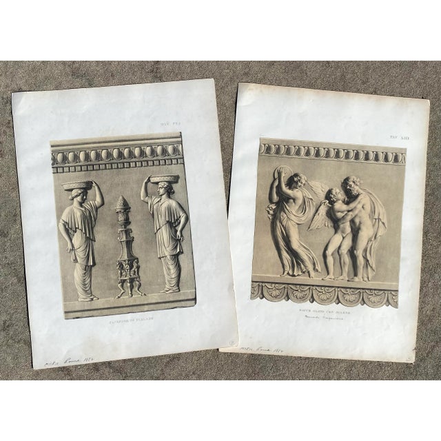 Pair of Antique Archtitectural Fragment Chromolithographs For Sale - Image 4 of 4