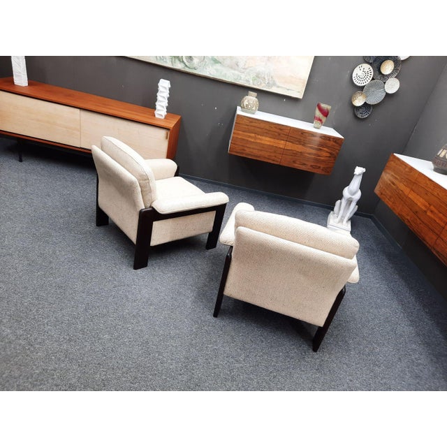 Textile Mid-Century Armchairs, 1960s, Set of 2 For Sale - Image 7 of 12