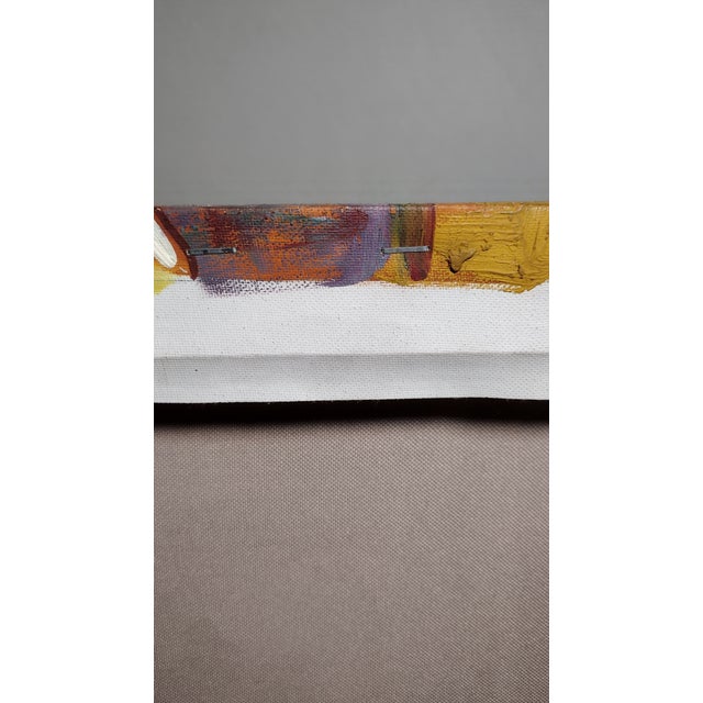 1990s Vibrant Cafe Scene Oil Painting by Jean-Claude Dutard For Sale In Tampa - Image 6 of 15