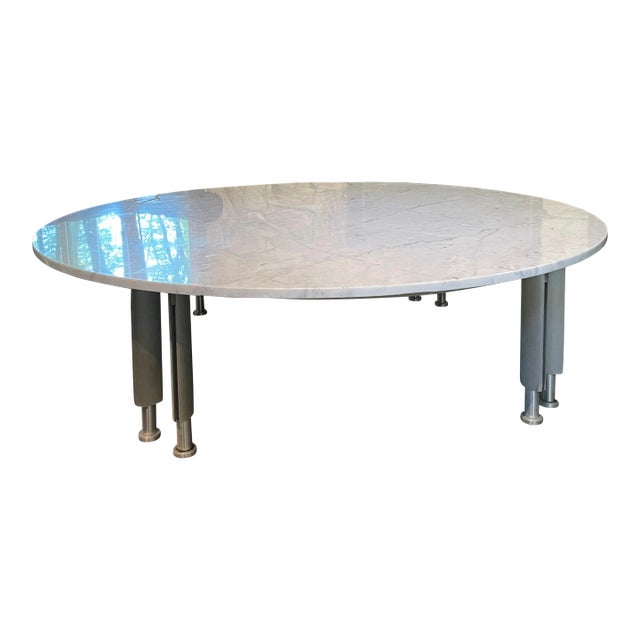 1970s Vintage Mid-Century Modern Marble Coffee Table For Sale