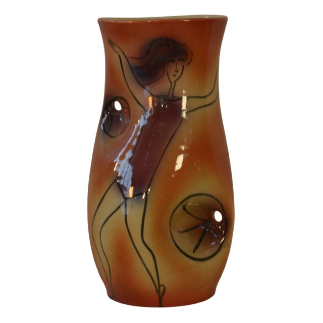 Dancer Ceramic Vase by JC for Accolay, 1960s For Sale