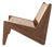 Wood and Woven Viennese Cane Kangaroo Low Armchair by Pierre Jeanneret for Cassina For Sale