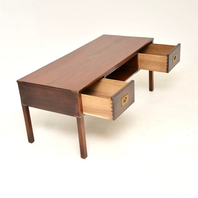 Antique Military Campaign Coffee Table, 1950s For Sale - Image 4 of 11