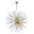 Italian 51-Tip Murano Glass Sputnik Chandelier, Clear Transparent For Sale