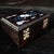 Brown Vintage Chinese Rosewood & Mother-of-Pearl Inlay Jewelry Box – Auspicious Objects & Clouds Motif For Sale - Image 8 of 9