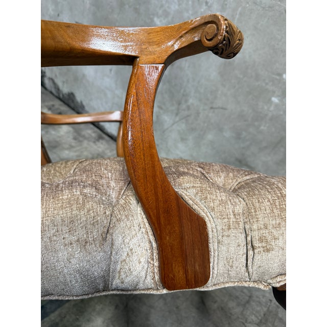 Exquisite Antique Late Victorian Rococo Revival Carved Walnut Armchairs - Pair For Sale - Image 16 of 16