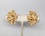 Mid-Century Modern Vintage 1970s Signed Napier Goldtone Coral Clip Earrings-2 Pieces For Sale - Image 3 of 7