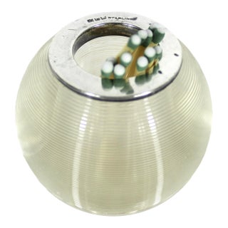 Antique English Sterling Silver and Glass Match Striker Hallmarked For Sale