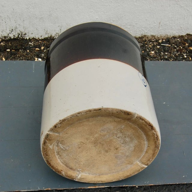 Ceramic Antique Early 19th Century Stoneware Crock in Brown and Tan For Sale - Image 7 of 8