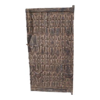 Dogon Door W/Crocodiles Mali African 45.5 "H by 23.25" W For Sale