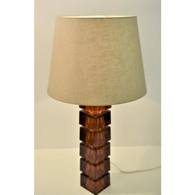 Art Glass Table Lamps by Carl Fagerlund for Orrefors, Set of 2 For Sale - Image 10 of 13