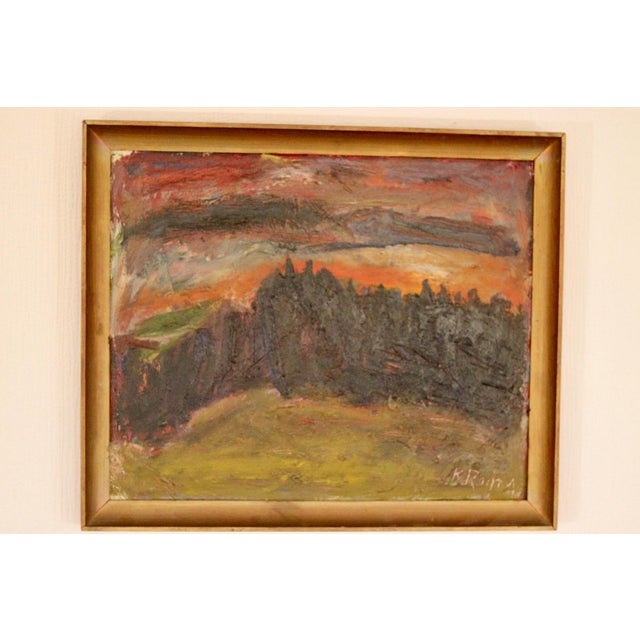 K. Ragnar, Sunset, 1950s, Oil on Panel, Framed For Sale - Image 15 of 18