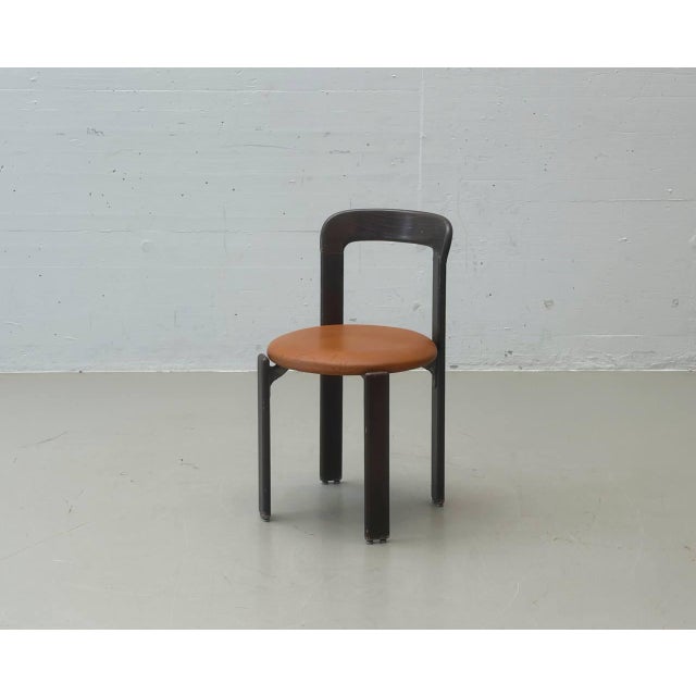 Chairs in Dark Brown Stained Beechwood by Bruno Rey for Dietiker, 1971 For Sale - Image 10 of 17