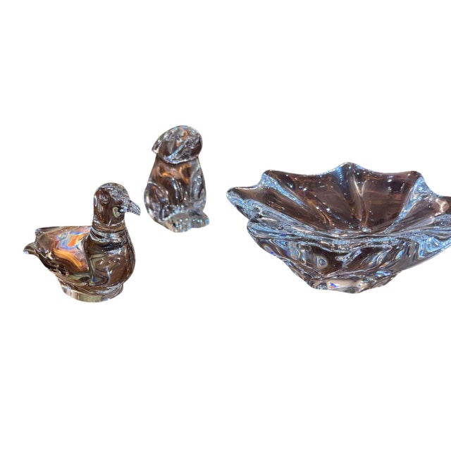 Set of Five Baccarat Crystal Animal Figures & Bowl. Late 20th Century. For Sale In Los Angeles - Image 6 of 7