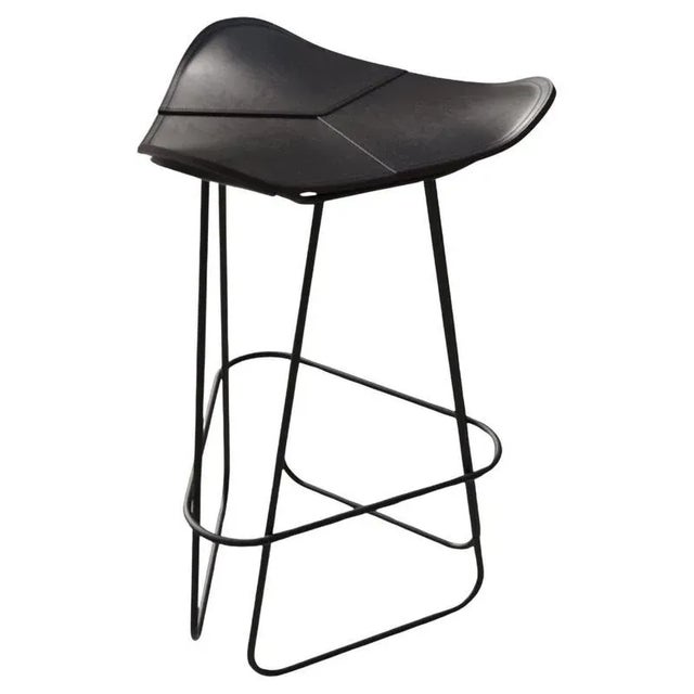 Pampa Leather Counter Stool by Cuero Design For Sale - Image 6 of 6